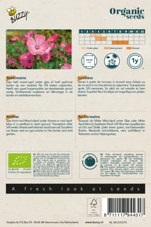 Buzzy® zaden - Organic Lavatera, Bekermalva rose/rood  (BIO) - afbeelding 2