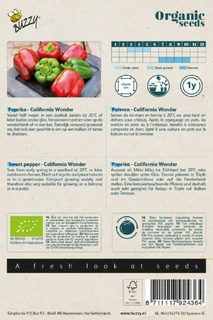 Buzzy® zaden - Organic Paprika California Wonder  (BIO) - afbeelding 2