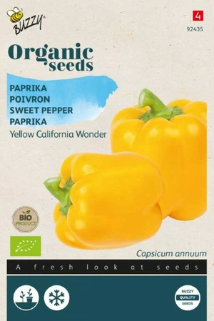 Buzzy® zaden - Organic Paprika Yellow California Wonder (BIO) - afbeelding 1