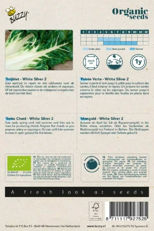 Buzzy® zaden - Organic Snijbiet White Silver 2 (BIO) - afbeelding 2