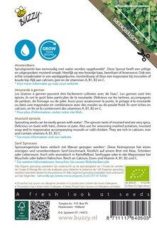 Buzzy® zaden - Organic Sprouting Mosterdkers (BIO) - afbeelding 2
