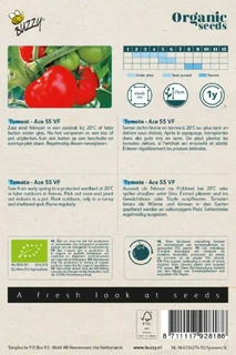 Buzzy® zaden - Organic Tomaten Ace 55 VF  (BIO) - afbeelding 2