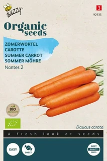 Buzzy® zaden - Organic Zomerwortelen Nantes 2  (BIO) - afbeelding 1