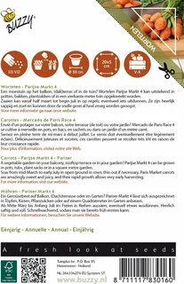 Buzzy® zaden - Wortel Parijse Markt - afbeelding 2