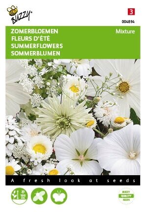 Buzzy® zaden - Zomerbloemen Witte Tinten - afbeelding 1