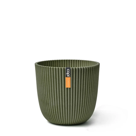 Capi Pot Bol Groove 13 x 12 cm Artificial Grass Green