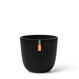 Capi Pot Bol Groove 16 x 15 cm Textile Black - afbeelding 1