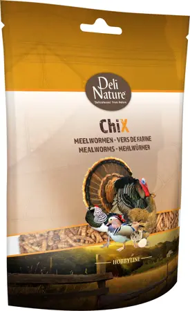 Chix Meelwormen 200g - Deli nature - afbeelding 1