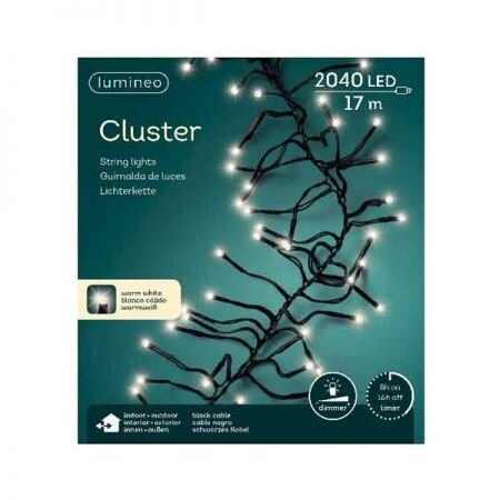 Clusterverlichting - 2040 lampjes - Warm wit