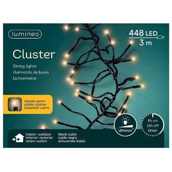 Helderheid effectief Bespreken Clusterverlichting - Lumineo - 448 lampjes klassiek warm