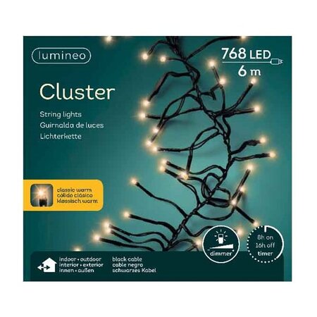 Clusterverlichting - 768 lampjes - Klassiek warm