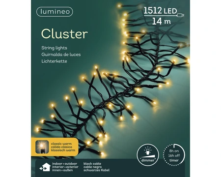 Clusterverlichting - Lumineo - 1512 lampjes klassiek warm - afbeelding 6