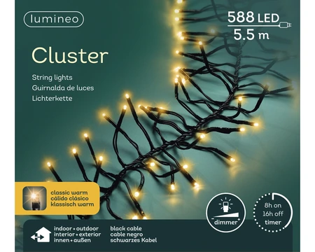 Clusterverlichting - Lumineo - 588 lampjes klassiek warm - afbeelding 7