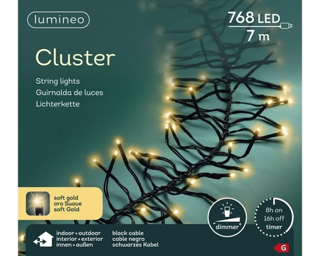 Clusterverlichting - Lumineo - 768 lampjes - Soft Gold - afbeelding 5