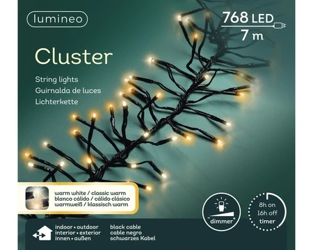 Clusterverlichting - Lumineo - 768 lampjes warm wit/klassiek warm - afbeelding 7