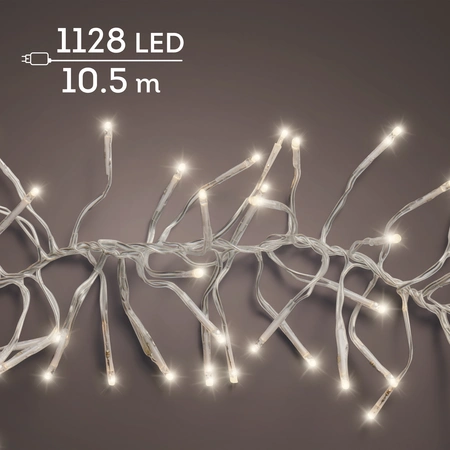 Clusterverlichting - Lumineo - Snoer Transparant - 1128 lampjes warm wit - afbeelding 2