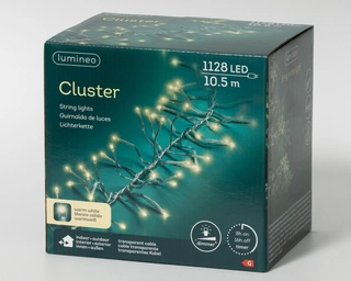 Clusterverlichting - Lumineo - Snoer Transparant - 1128 lampjes warm wit - afbeelding 6