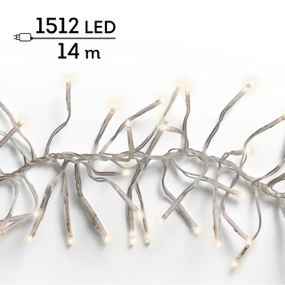 Clusterverlichting - Lumineo - Snoer Transparant - 1512 lampjes warm wit - afbeelding 1