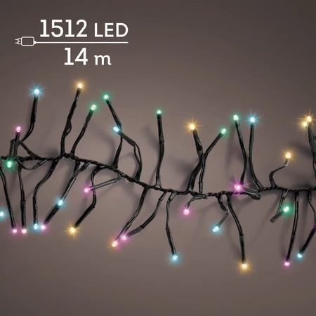 Clusterverlichting Twinkle - Lumineo - 1512 lampjes soft multi color - afbeelding 3