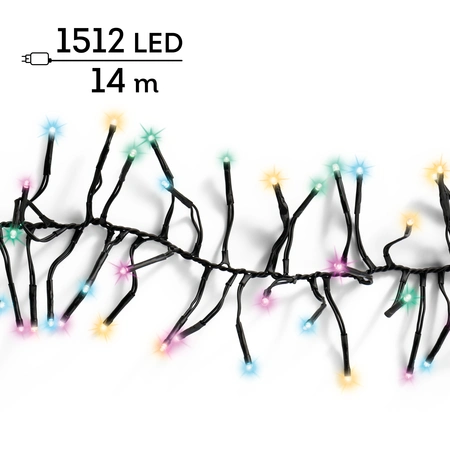 Clusterverlichting Twinkle - Lumineo - 1512 lampjes soft multi color