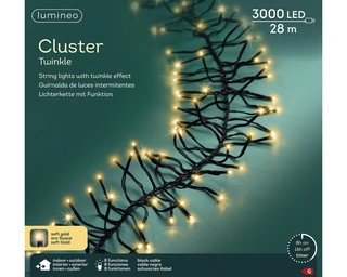 Clusterverlichting Twinkle - Lumineo - 3000 lampjes soft gold - afbeelding 6