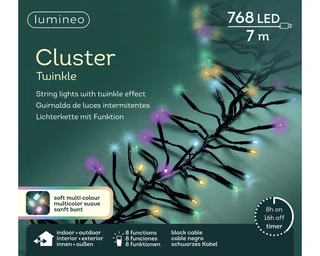 Clusterverlichting Twinkle - Lumineo - 768 lampjes soft multi color - afbeelding 6