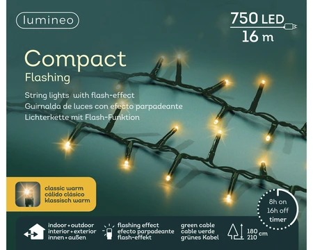 Compact LED Flashing Lights - Lumineo - 750 lampjes klassiek warm - afbeelding 5