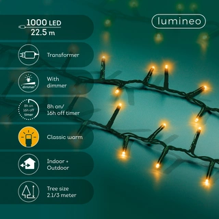 Compact LED Lights - Lumineo - 1000 lampjes klassiek warm - afbeelding 7