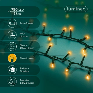 Compact LED Lights - Lumineo - 750 lampjes klassiek warm - afbeelding 2