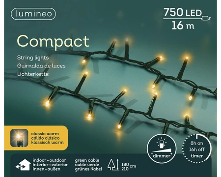 Compact LED Lights - Lumineo - 750 lampjes klassiek warm - afbeelding 5
