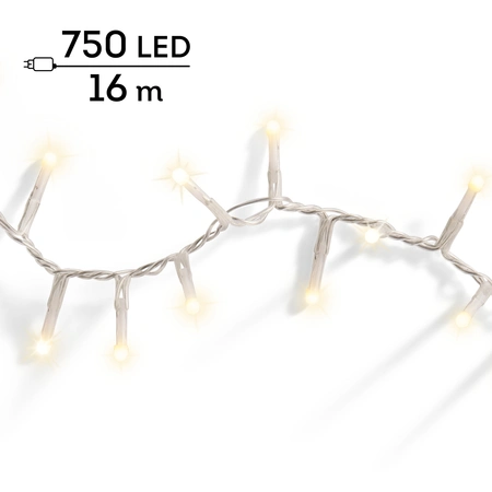 Compact LED Lights Soft Glow Twinkle - 750 lampjes - Transparant Warm Wit - afbeelding 1