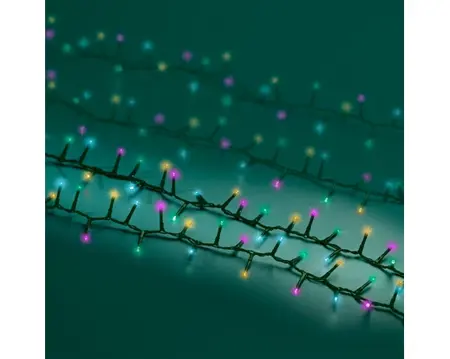 Compact LED Lights Twinkle - Lumineo - 1000 lampjes Soft Multicolor - afbeelding 6