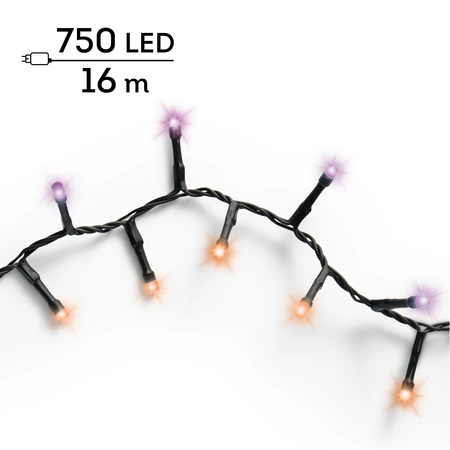 Compact LED Lights Twinkle - Lumineo - 750 lampjes Paars/Oranje