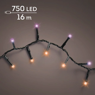 Compact LED Lights Twinkle - Lumineo - 750 lampjes Paars/Oranje - afbeelding 2