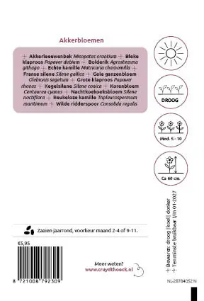Cruydt-Hoeck Akkerbloemen - Snelbloeiend En Kleurrijk - afbeelding 2