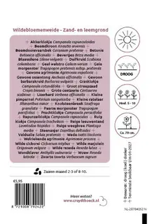 Cruydt-Hoeck Wildebloemenweide - Kleurrijk Voor Zand- En Leemgronden - afbeelding 2