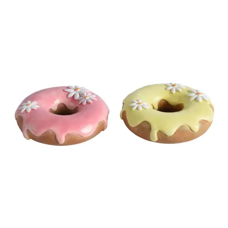 Decoratieve Donut Polyresin Ø 9.5cm (assorti) - afbeelding 1