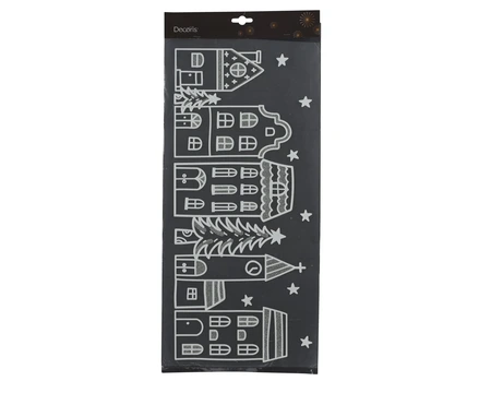 Decoris Raamdecoratie Geveltjes 49x23cm Wit - afbeelding 2