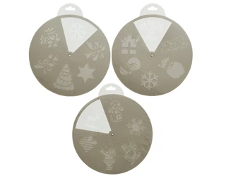 Decoris Sjabloon Kerst Plastic D25cm (assorti)