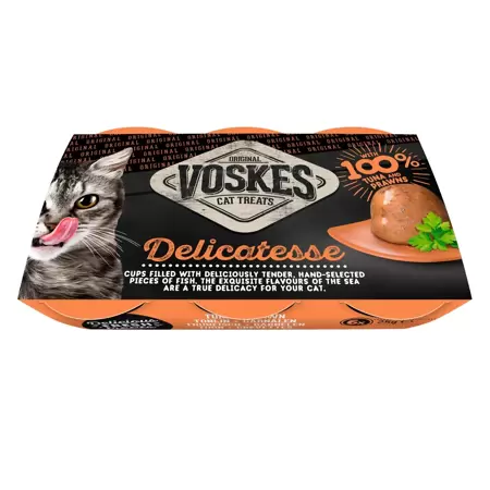 Delicatesse Kat Gelei Tonijn/garnalen 150g - Voskes