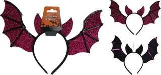 Diadeem Vleermuis Glitter (roze of zwart)
