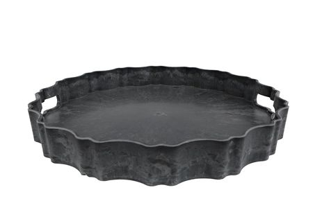 Dienblad Mats Kunststof 33cm Grijs - Rond Plateau voor Woondecoratie