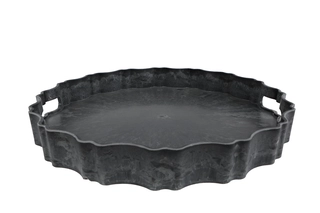 Dienblad Mats Kunststof 33cm Grijs - Rond Plateau voor Woondecoratie