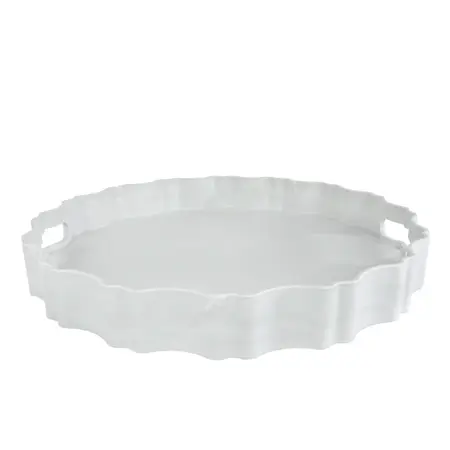 Dienblad Mats Kunststof 33cm Wit - Rond Plateau voor Woondecoratie