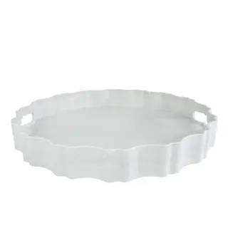 Dienblad Mats Kunststof 33cm Wit - Rond Plateau voor Woondecoratie