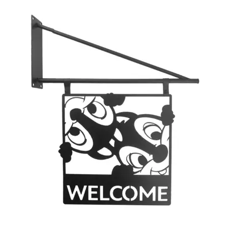 Disney Deurbord Metaal Knabbel & Babbel Welcome