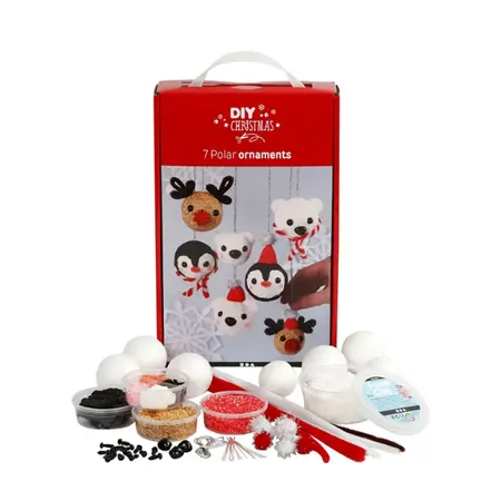 DIY Foam Clay Themaset - 7 Polar Ornaments - afbeelding 1