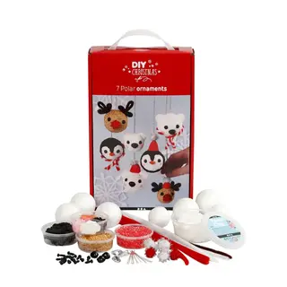 DIY Foam Clay Themaset - 7 Polar Ornaments - afbeelding 1