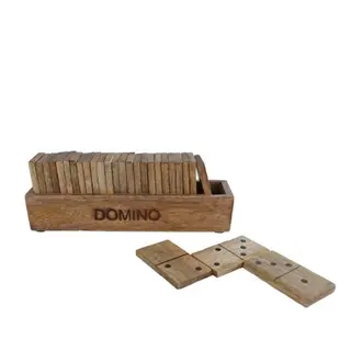 Domino Spel Mangohout 20x5x7cm
