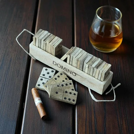 Domino Spel Naturel Mangohout - afbeelding 2
